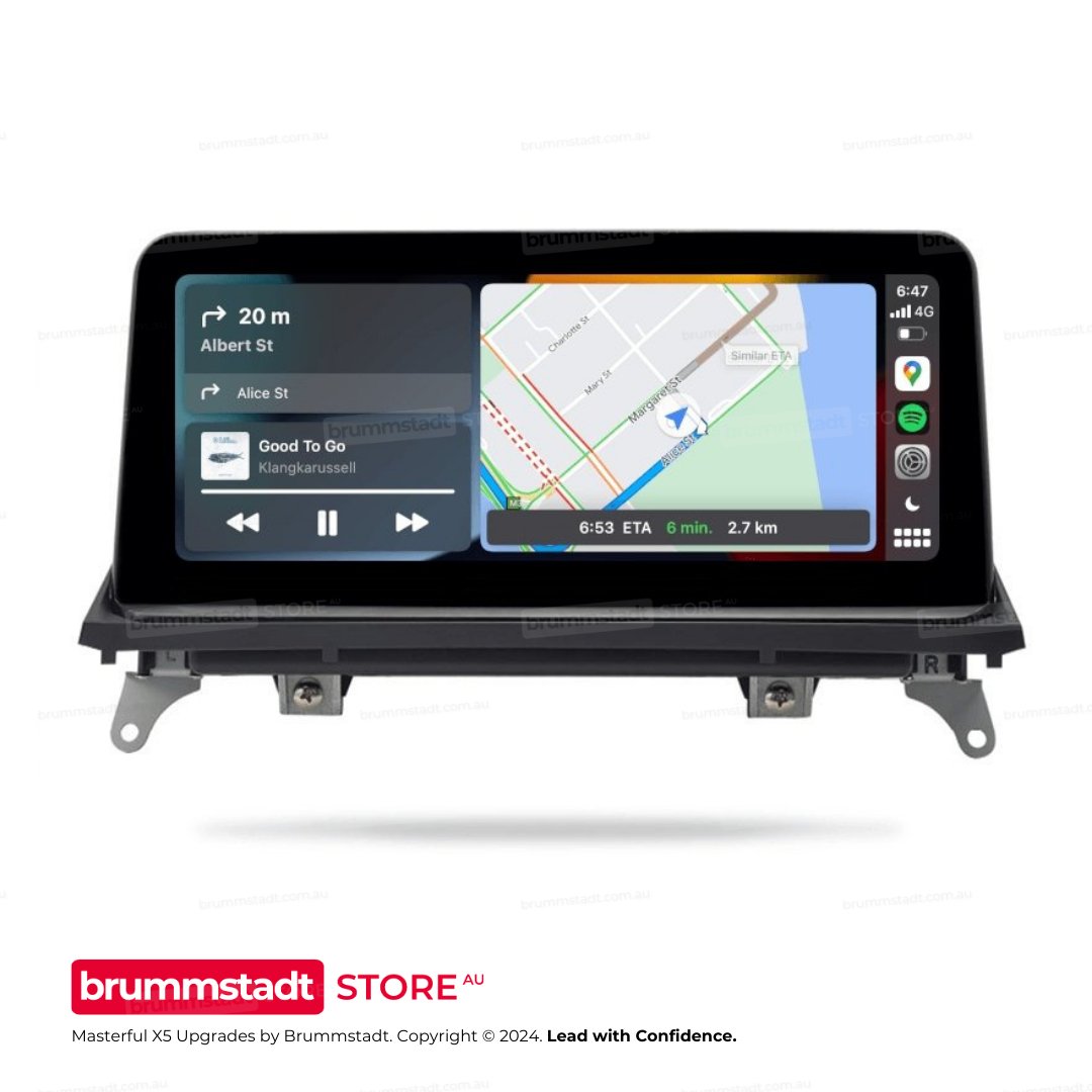 BMW X5 Series 2007-2013 (E70) - Premium Head Unit Upgrade Kit: Radio Infotainment System with Wired & Wireless Apple CarPlay and Android Auto Compatibility - baeumer technologies