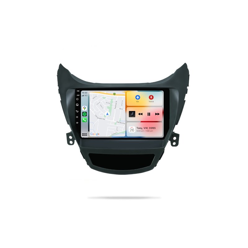 Hyundai Elantra Sedan 2011-2013 - Premium Head Unit Upgrade Kit: Radio Infotainment System with Wired & Wireless Apple CarPlay and Android Auto Compatibility - baeumer technologies