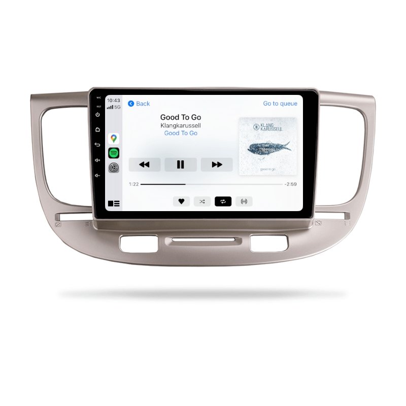 Kia Rio 2005-2011 JB - Premium Head Unit Upgrade Kit: Radio Infotainment System with Wired & Wireless Apple CarPlay and Android Auto Compatibility - baeumer technologies