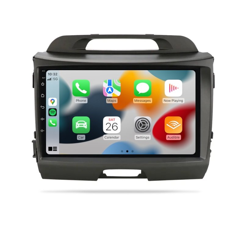 Kia Sportage 2011-2016 SL - Premium Head Unit Upgrade Kit: Radio Infotainment System with Wired & Wireless Apple CarPlay and Android Auto Compatibility - baeumer technologies