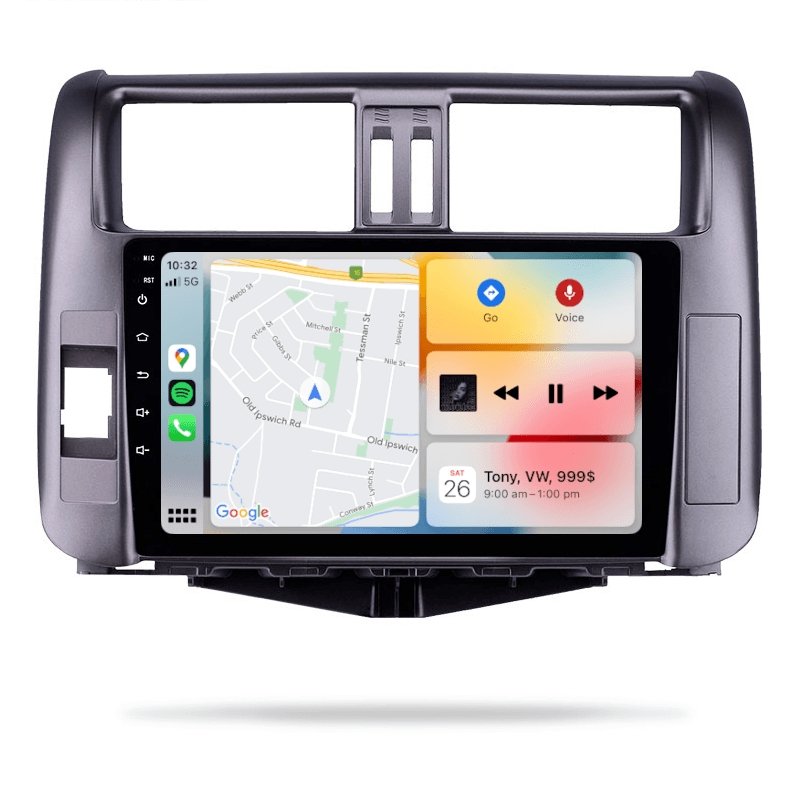 Toyota Prado 2009-2013 150 Series - Premium Head Unit Upgrade Kit: Radio Infotainment System with Wired & Wireless Apple CarPlay and Android Auto Compatibility - baeumer technologies