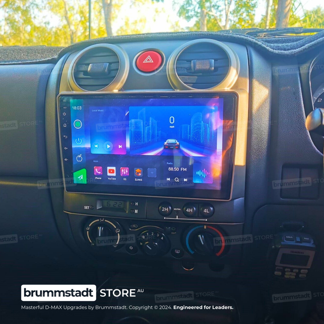Isuzu D-Max 2009-2012 - Premium Head Unit Upgrade Kit: Radio Infotainment System with Wired & Wireless Apple CarPlay and Android Auto Compatibility
