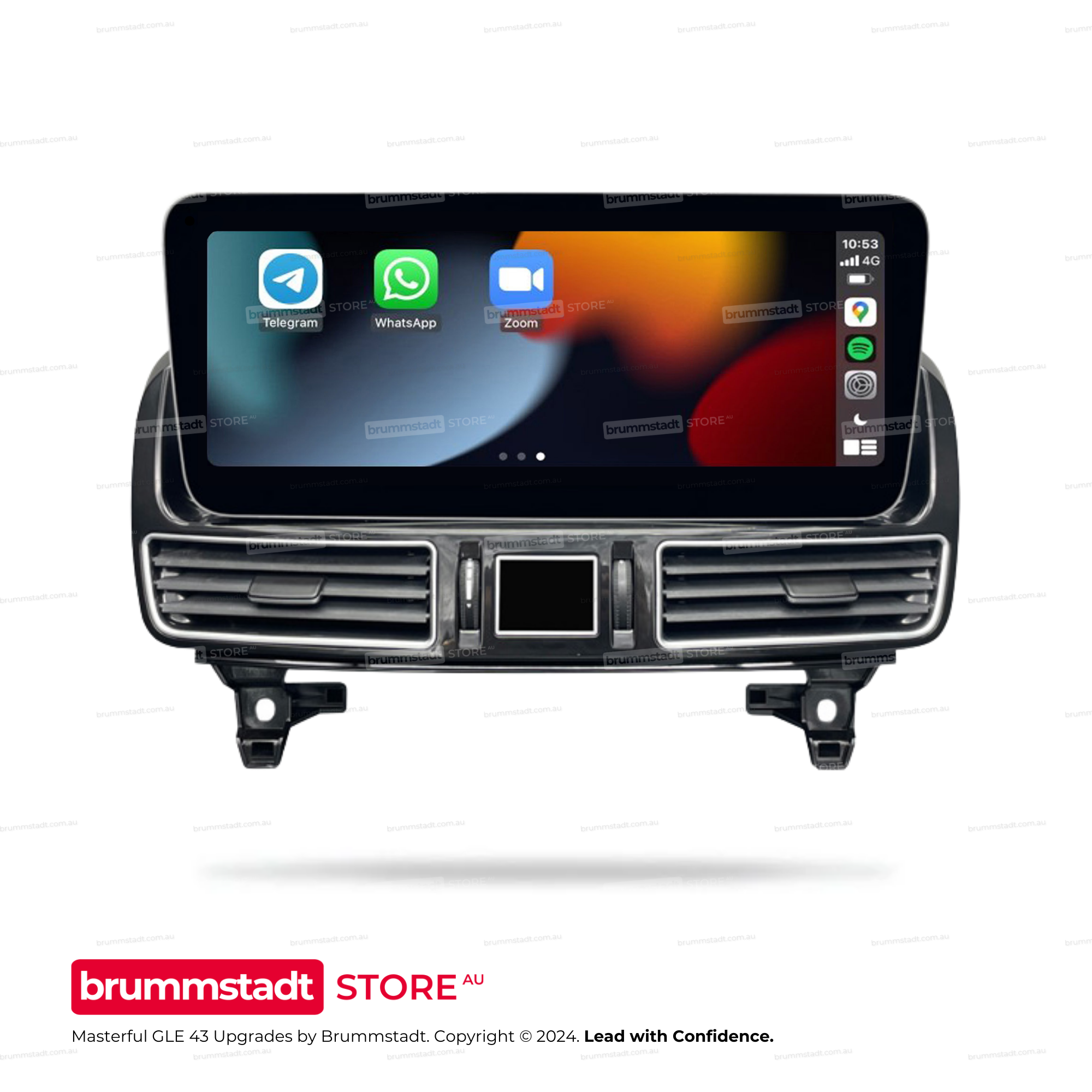 Mercedes Benz GLE-Class 43 NTG 5.0 2015-2019 - Premium Head Unit Upgrade Kit: Radio Infotainment System with Wired & Wireless Apple CarPlay and Android Auto Compatibility
