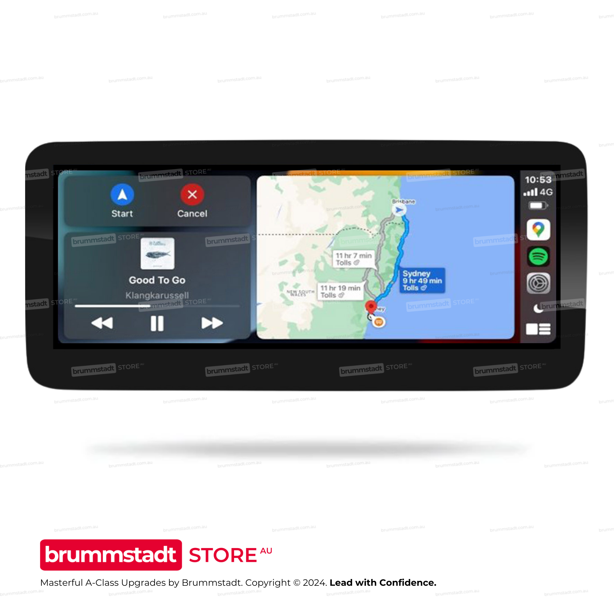 Mercedes Benz A-Class NTG 5.0 2012-2018 - Premium Head Unit Upgrade Kit: Radio Infotainment System with Wired & Wireless Apple CarPlay and Android Auto Compatibility