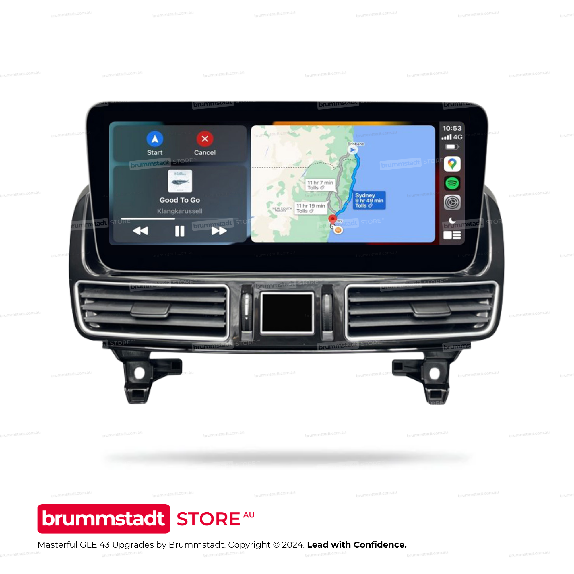 Mercedes Benz GLE-Class 43 NTG 5.0 2015-2019 - Premium Head Unit Upgrade Kit: Radio Infotainment System with Wired & Wireless Apple CarPlay and Android Auto Compatibility