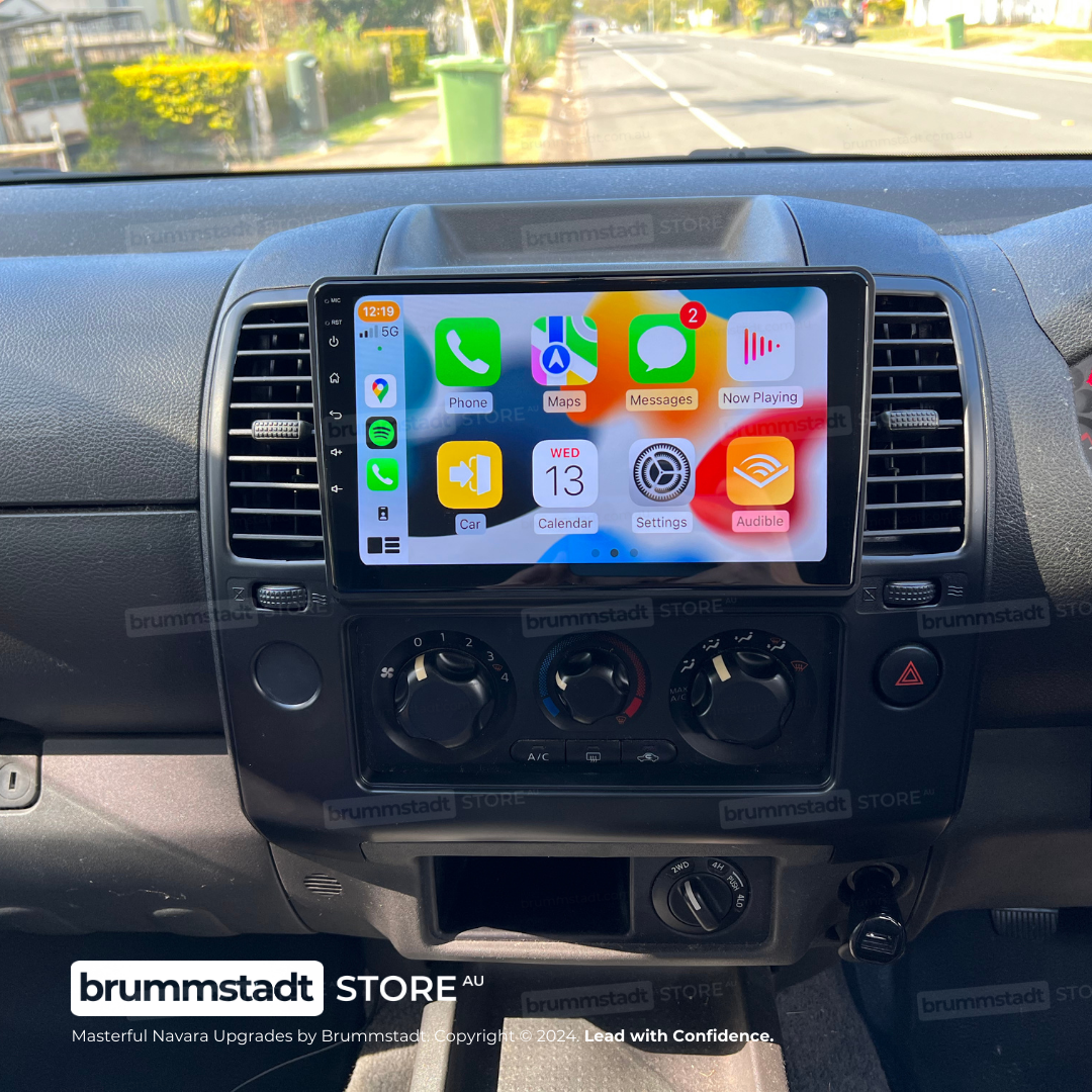 Nissan Navara 2005-2015 D40 - Premium Head Unit Upgrade Kit: Radio Infotainment System with Wired & Wireless Apple CarPlay and Android Auto Compatibility