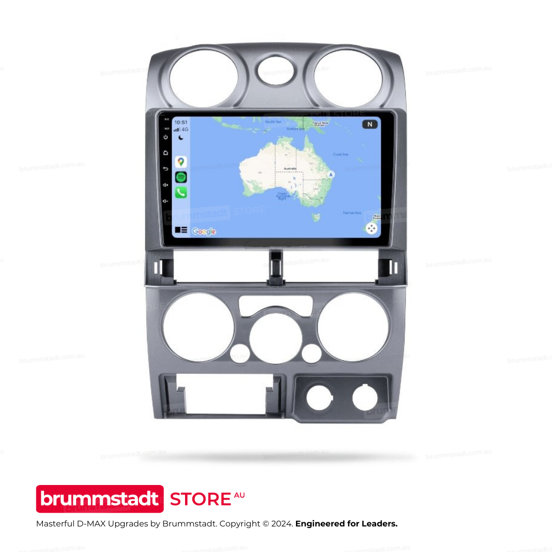 Isuzu D-Max 2009-2012 - Premium Head Unit Upgrade Kit: Radio Infotainment System with Wired & Wireless Apple CarPlay and Android Auto Compatibility