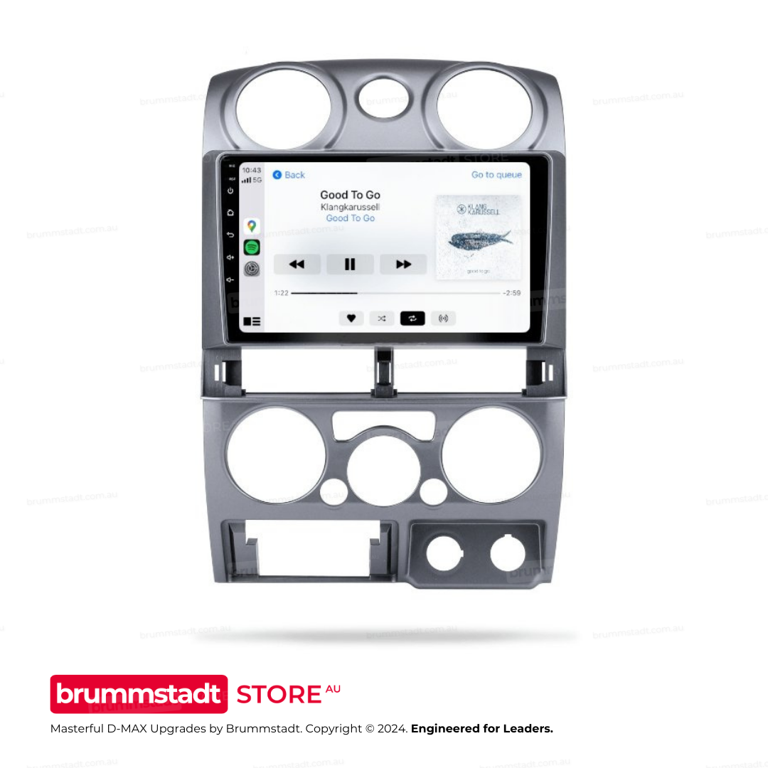 Isuzu D-Max 2009-2012 - Premium Head Unit Upgrade Kit: Radio Infotainment System with Wired & Wireless Apple CarPlay and Android Auto Compatibility