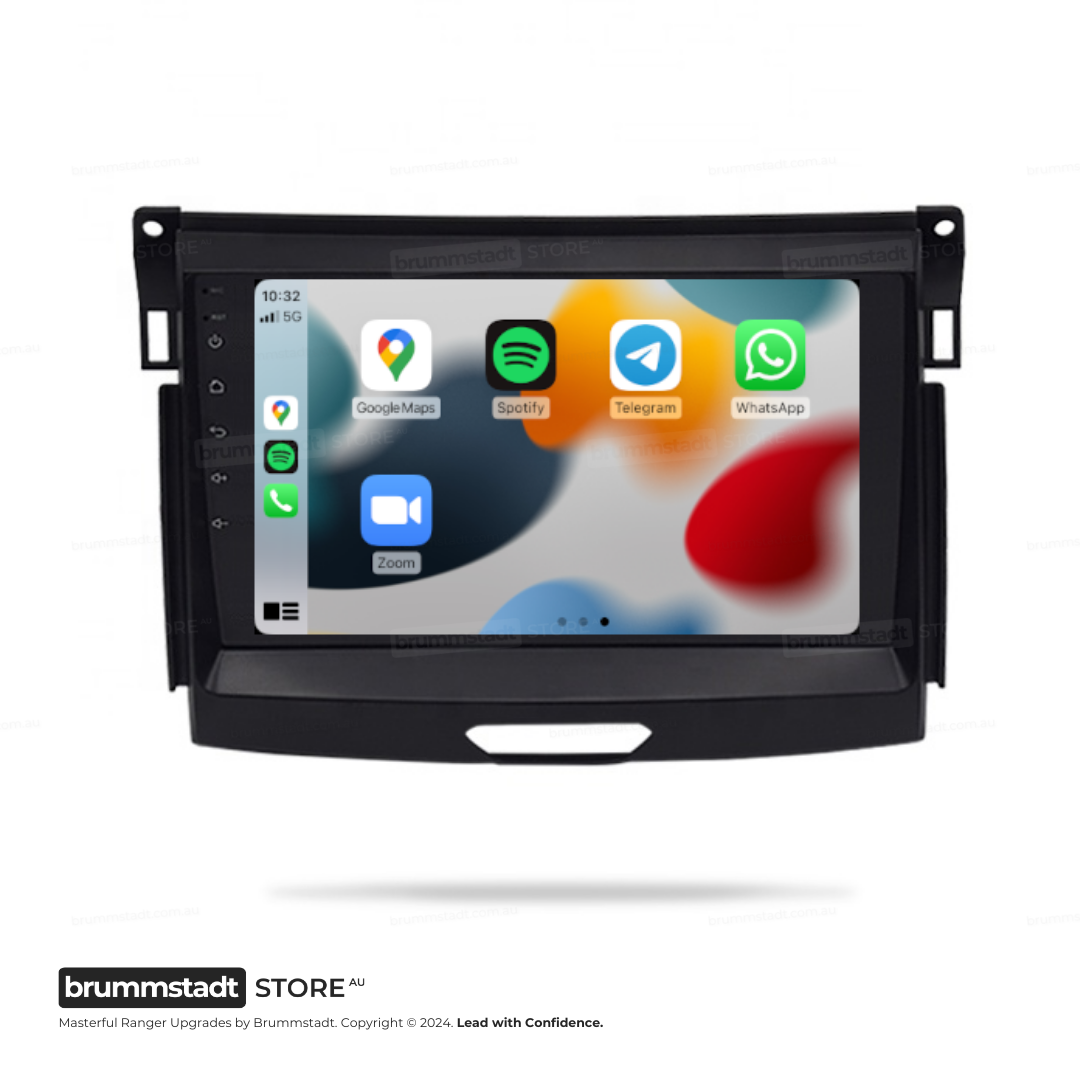 Ford Ranger 2015-2022 PX MkII & MkIII - Premium Head Unit Upgrade Kit: Radio Infotainment System with Wired & Wireless Apple CarPlay and Android Auto Compatibility