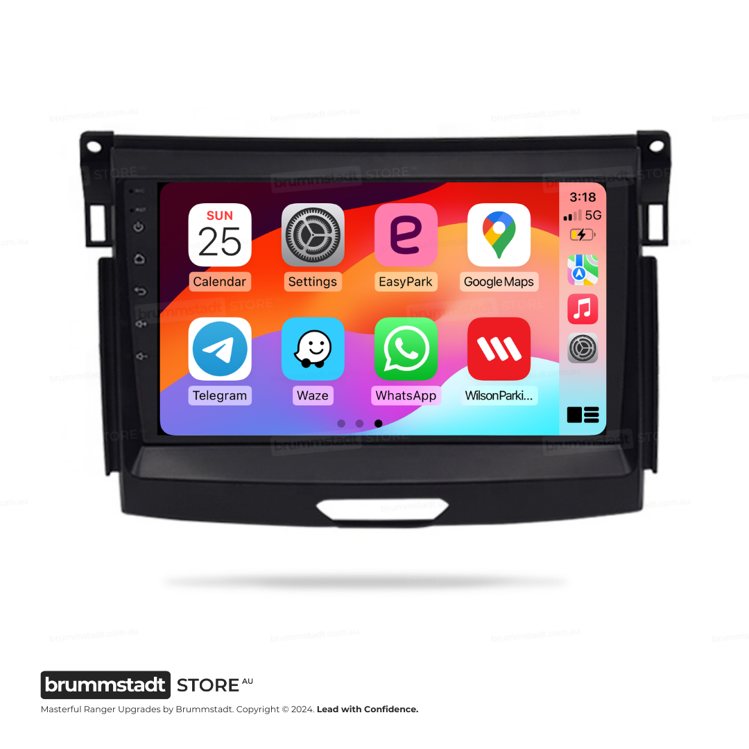 Ford Ranger 2015-2022 PX MkII & MkIII - Premium Head Unit Upgrade Kit: Radio Infotainment System with Wired & Wireless Apple CarPlay and Android Auto Compatibility