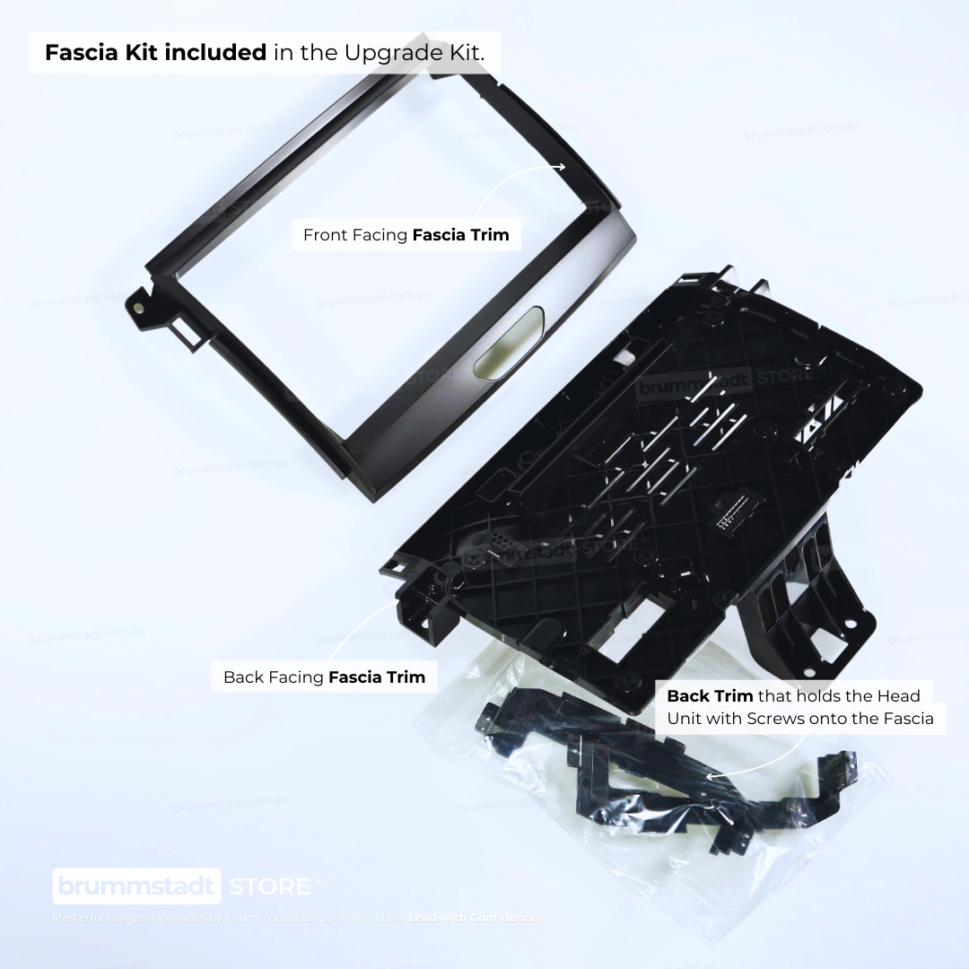 Ford Ranger 2015-2022 PX MkII & MkIII - Premium Head Unit Upgrade Kit: Radio Infotainment System with Wired & Wireless Apple CarPlay and Android Auto Compatibility