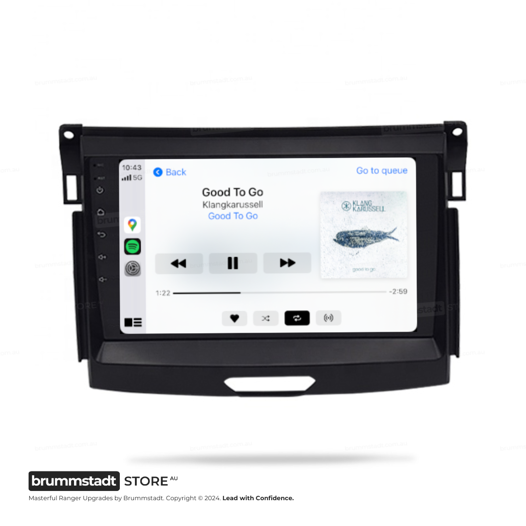Ford Ranger 2015-2022 PX MkII & MkIII - Premium Head Unit Upgrade Kit: Radio Infotainment System with Wired & Wireless Apple CarPlay and Android Auto Compatibility