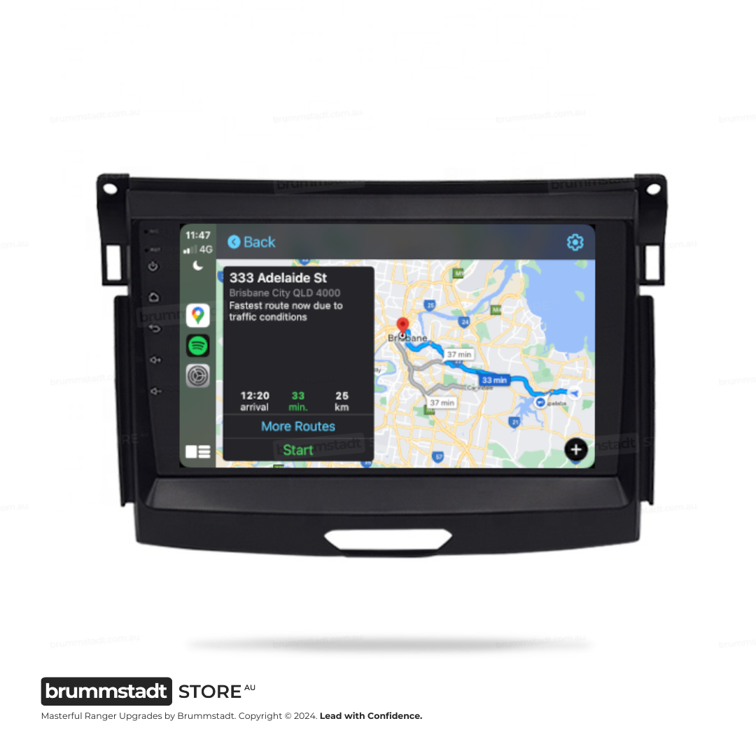 Ford Ranger 2015-2022 PX MkII & MkIII - Premium Head Unit Upgrade Kit: Radio Infotainment System with Wired & Wireless Apple CarPlay and Android Auto Compatibility