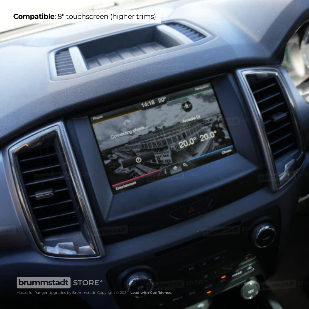 Ford Ranger 2015-2022 PX MkII & MkIII - Premium Head Unit Upgrade Kit: Radio Infotainment System with Wired & Wireless Apple CarPlay and Android Auto Compatibility
