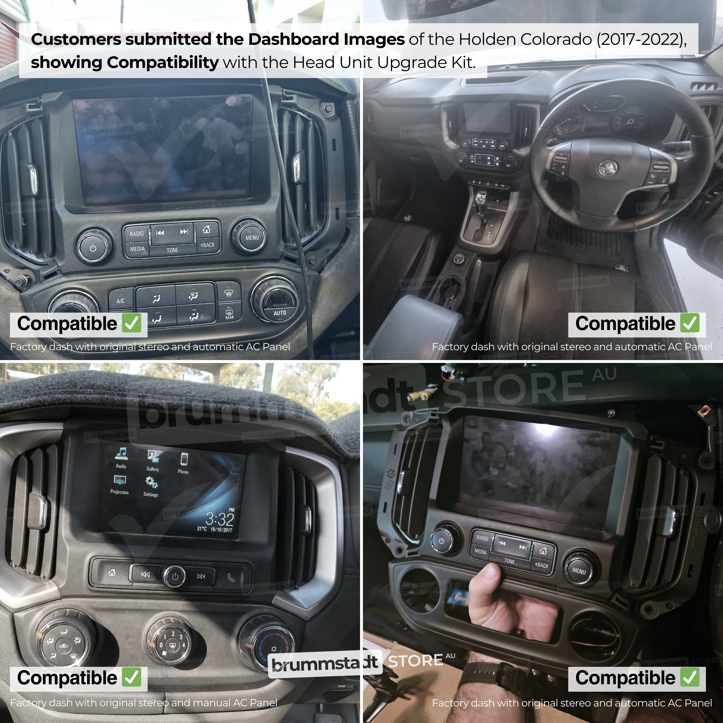 Holden Colorado 2017-2022 Z71 LS LT LTZ - Premium Head Unit Upgrade Kit: Radio Infotainment System with Wired & Wireless Apple CarPlay and Android Auto Compatibility
