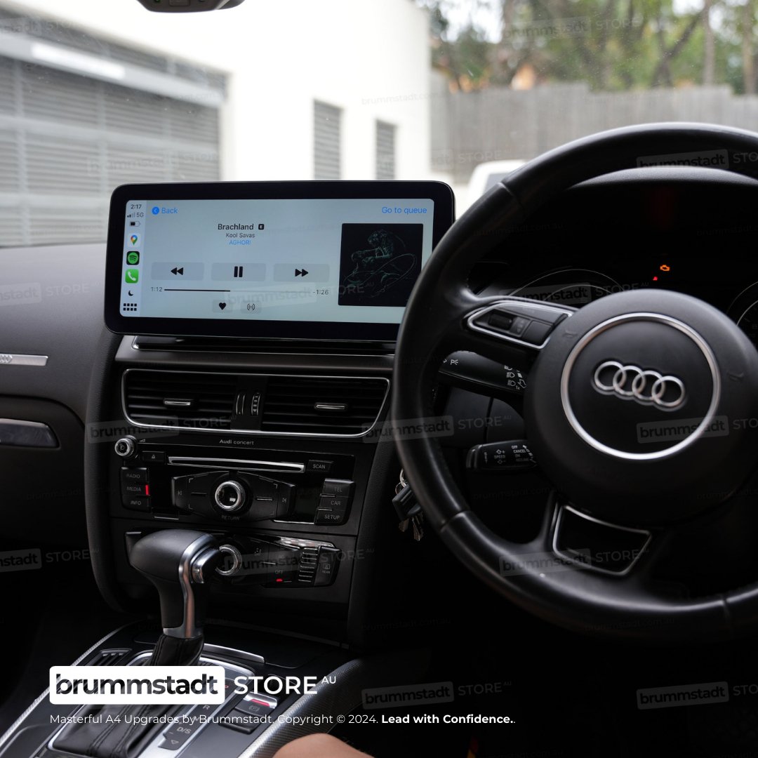 Audi A4 2009-2016 - Premium Head Unit Upgrade Kit: Radio Infotainment System with Wired & Wireless Apple CarPlay and Android Auto Compatibility - baeumer technologies