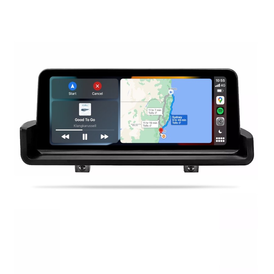 BMW 3 Series 2006-2012 (E90 E91 E92) - Premium Head Unit Upgrade Kit: Radio Infotainment System with Wired & Wireless Apple CarPlay and Android Auto Compatibility - baeumer technologies