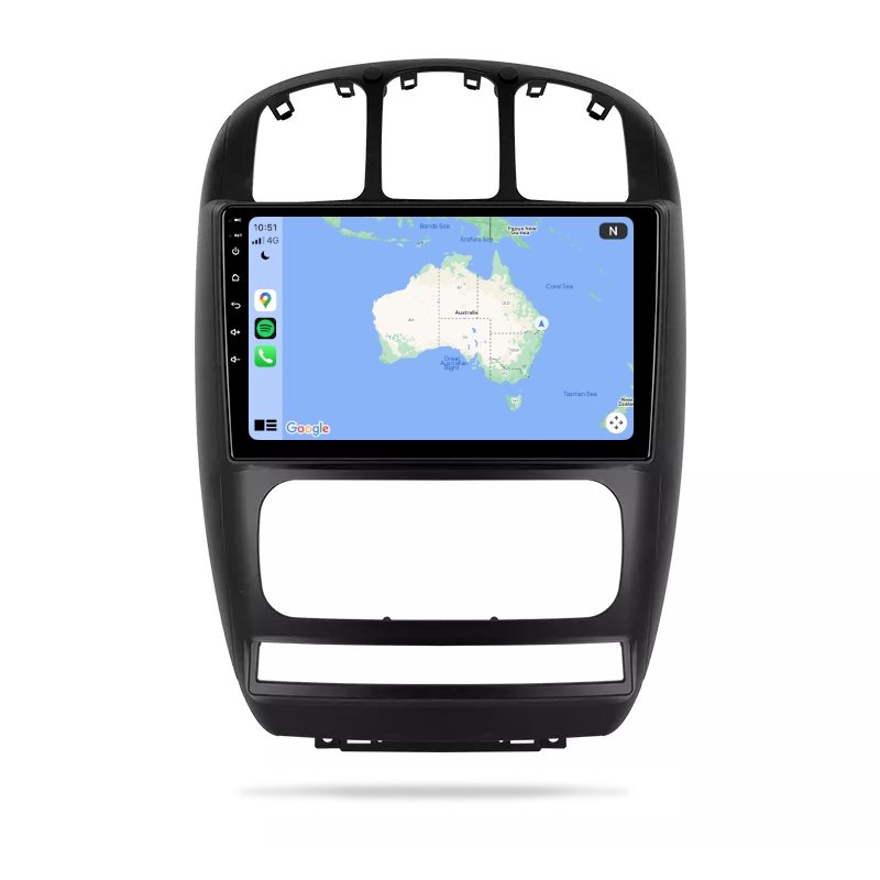 Dodge Caravan 2000-2007 - Premium Head Unit Upgrade Kit: Radio Infotainment System with Wired & Wireless Apple CarPlay and Android Auto Compatibility - baeumer technologies