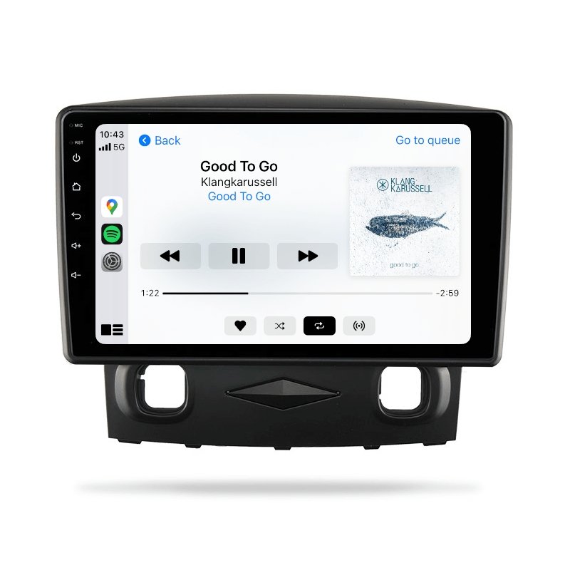 Ford Escape 2006-2012 MY10 - Premium Head Unit Upgrade Kit: Radio Infotainment System with Wired & Wireless Apple CarPlay and Android Auto Compatibility - baeumer technologies