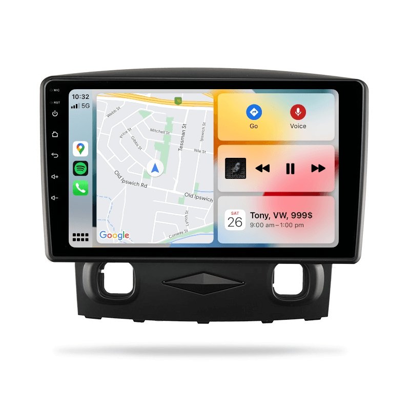 Ford Escape 2006-2012 MY10 - Premium Head Unit Upgrade Kit: Radio Infotainment System with Wired & Wireless Apple CarPlay and Android Auto Compatibility - baeumer technologies