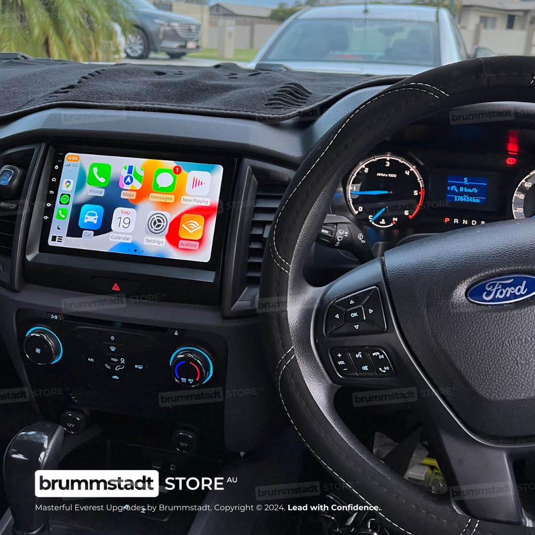 Ford Everest 2015-2017 UA - Premium Head Unit Upgrade Kit: Radio Infotainment System with Wired & Wireless Apple CarPlay and Android Auto Compatibility - baeumer technologies