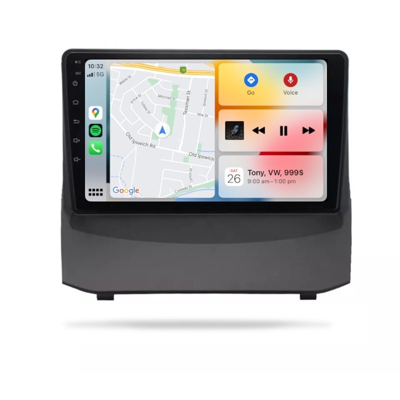 Ford Fiesta 2008-2018 WS WT WZ - Premium Head Unit Upgrade Kit: Radio Infotainment System with Wired & Wireless Apple CarPlay and Android Auto Compatibility - baeumer technologies