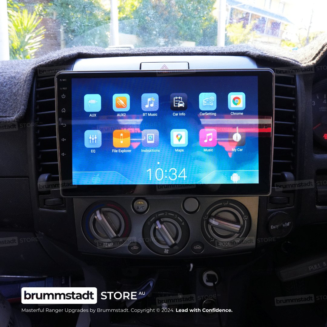 Ford Ranger 2006-2011 PJ PK - Premium Head Unit Upgrade Kit: Radio Infotainment System with Wired & Wireless Apple CarPlay and Android Auto Compatibility - baeumer technologies
