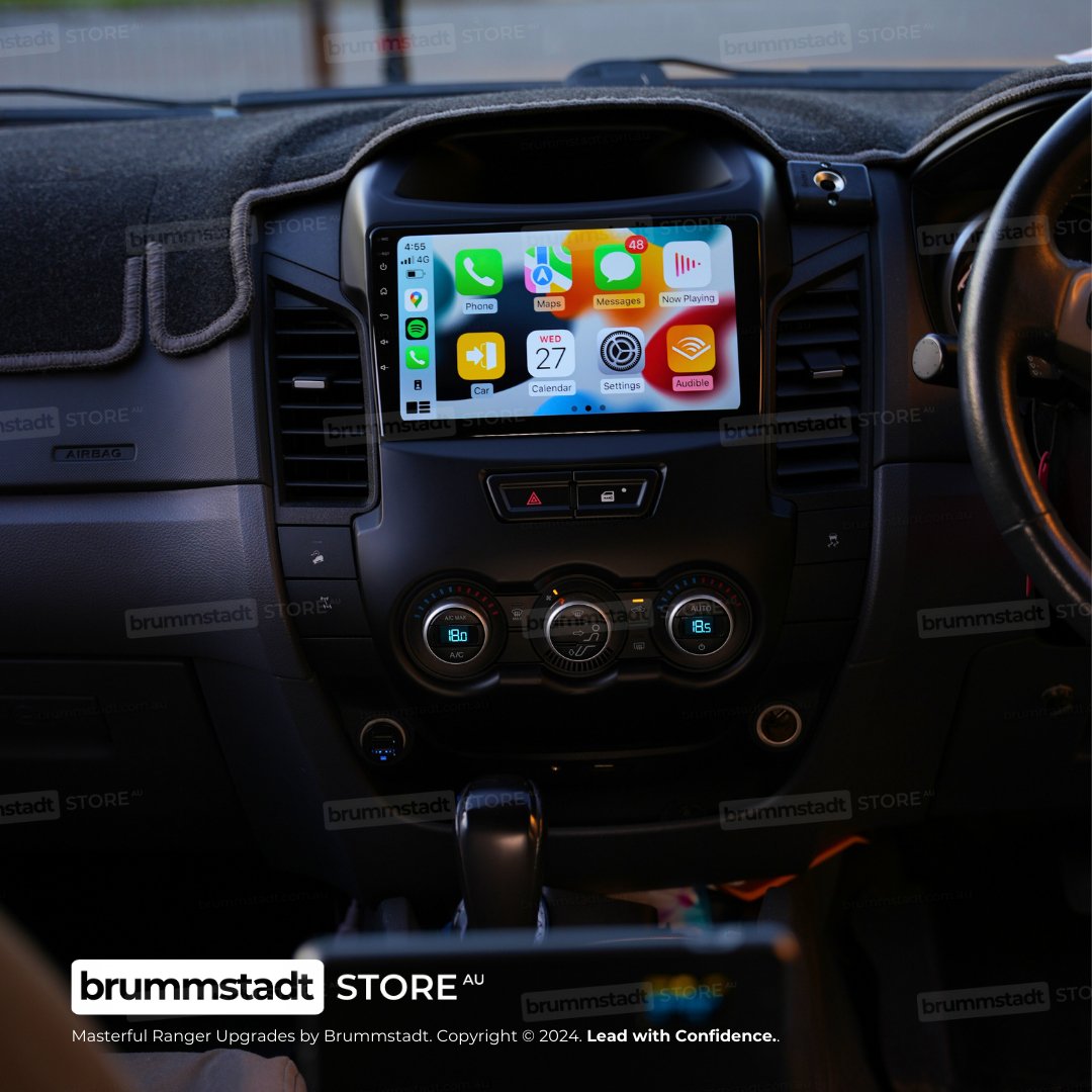Ford Ranger 2012-2015 PX - Premium Head Unit Upgrade Kit: Radio Infotainment System with Wired & Wireless Apple CarPlay and Android Auto Compatibility - baeumer technologies