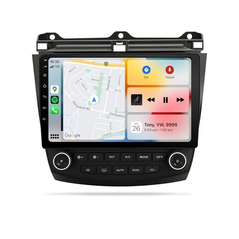 Honda Accord Euro 2003-2007 - Premium Head Unit Upgrade Kit: Radio Infotainment System with Wired & Wireless Apple CarPlay and Android Auto Compatibility - baeumer technologies