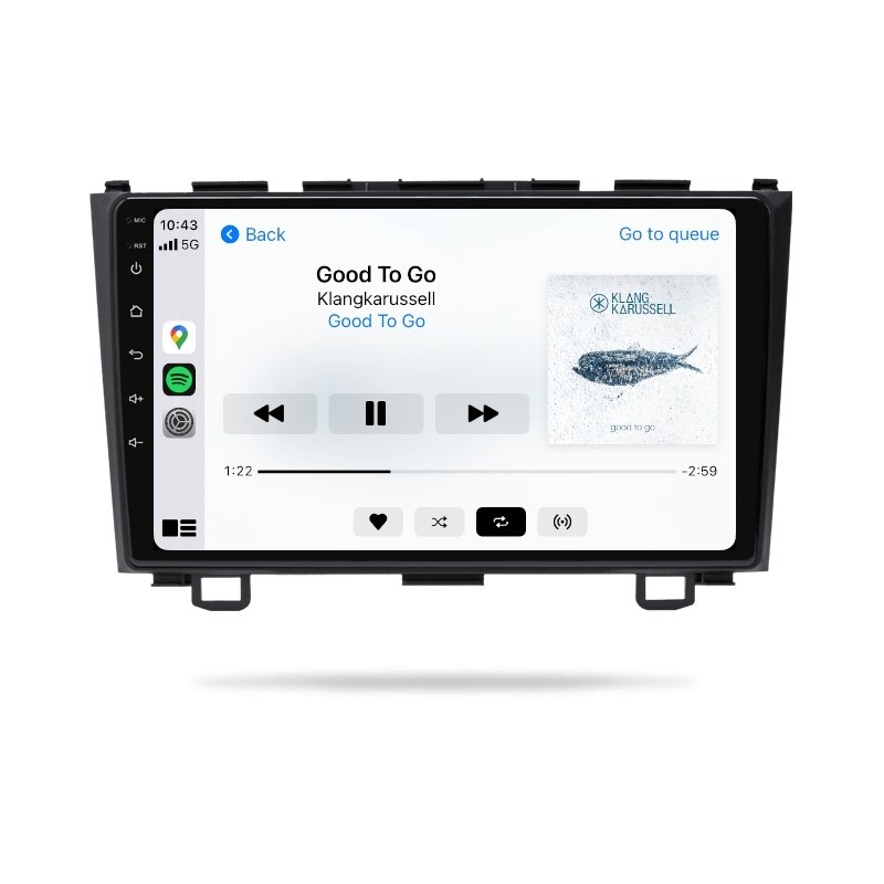 Honda CRV 2007-2011 RE - Premium Head Unit Upgrade Kit: Radio Infotainment System with Wired & Wireless Apple CarPlay and Android Auto Compatibility - baeumer technologies