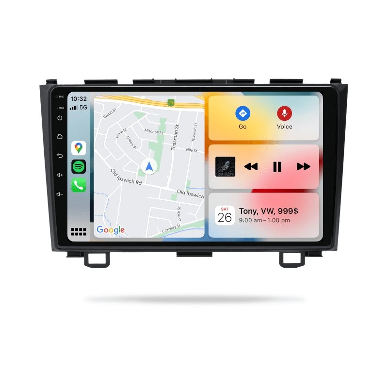 Honda CRV 2007-2011 RE - Premium Head Unit Upgrade Kit: Radio Infotainment System with Wired & Wireless Apple CarPlay and Android Auto Compatibility - baeumer technologies