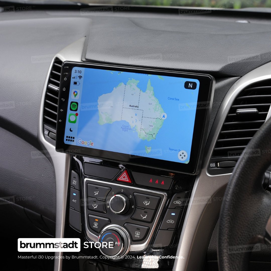 Hyundai i30 2012-2017 - Premium Head Unit Upgrade Kit: Radio Infotainment System with Wired & Wireless Apple CarPlay and Android Auto Compatibility - baeumer technologies