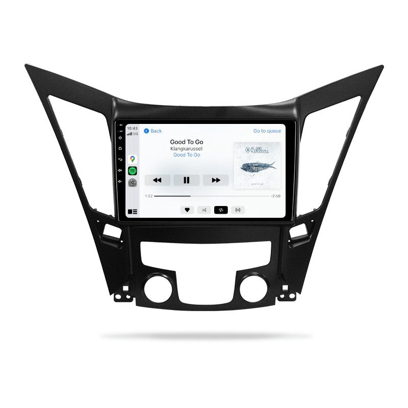 Hyundai i45 2009-2012 - Premium Head Unit Upgrade Kit: Radio Infotainment System with Wired & Wireless Apple CarPlay and Android Auto Compatibility - baeumer technologies