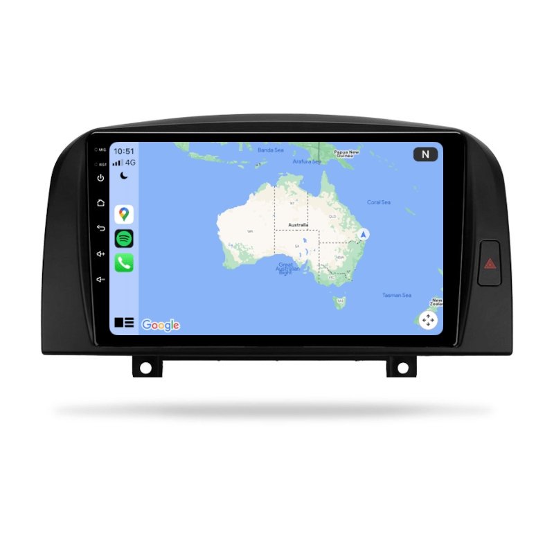Hyundai Sonata 2006-2008 NF - Premium Head Unit Upgrade Kit: Radio Infotainment System with Wired & Wireless Apple CarPlay and Android Auto Compatibility - baeumer technologies