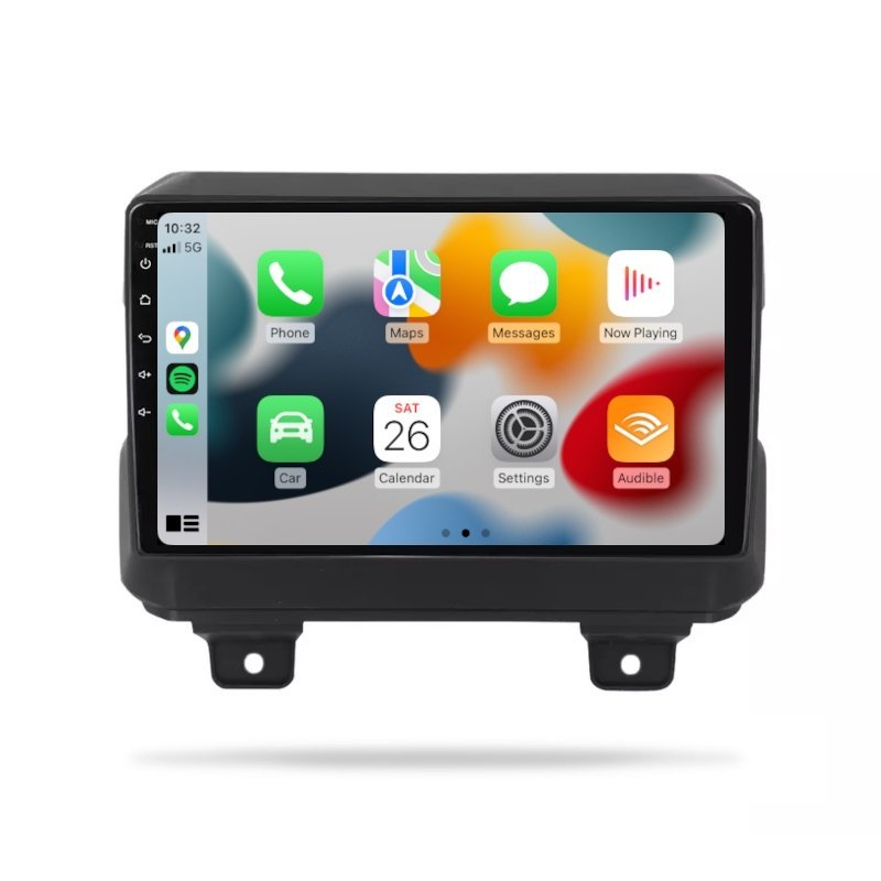 Jeep Wrangler 2018-2022 - Premium Head Unit Upgrade Kit: Radio Infotainment System with Wired & Wireless Apple CarPlay and Android Auto Compatibility - baeumer technologies
