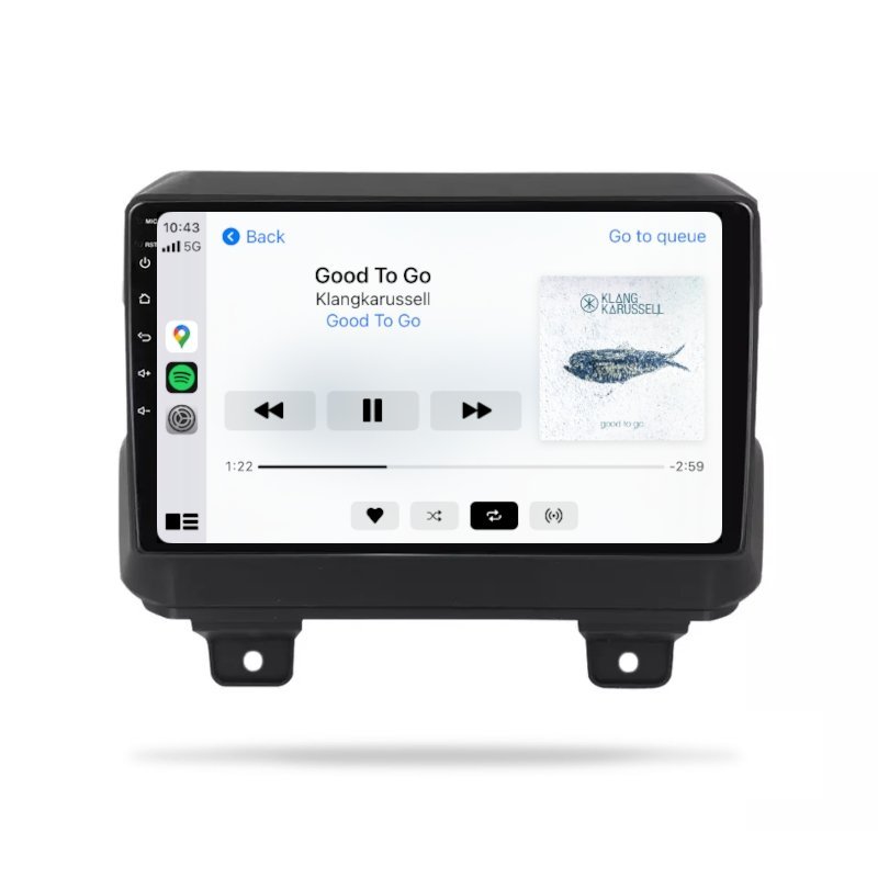 Jeep Wrangler 2018-2022 - Premium Head Unit Upgrade Kit: Radio Infotainment System with Wired & Wireless Apple CarPlay and Android Auto Compatibility - baeumer technologies