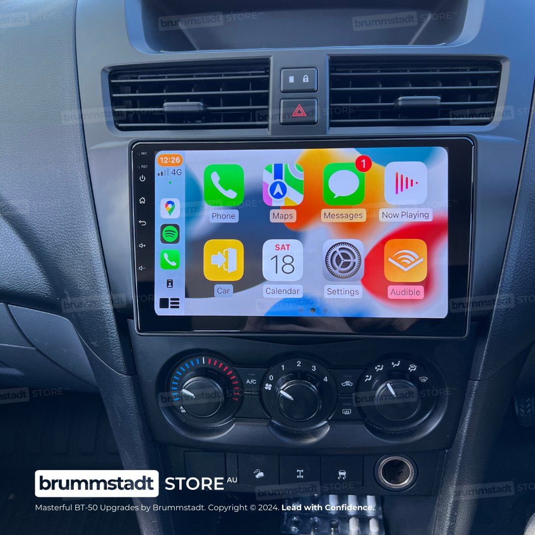 Mazda BT-50 2011-2020 WHOLE NEW FRAME - Premium Head Unit Upgrade Kit: Radio Infotainment System with Wired & Wireless Apple CarPlay and Android Auto Compatibility - baeumer technologies