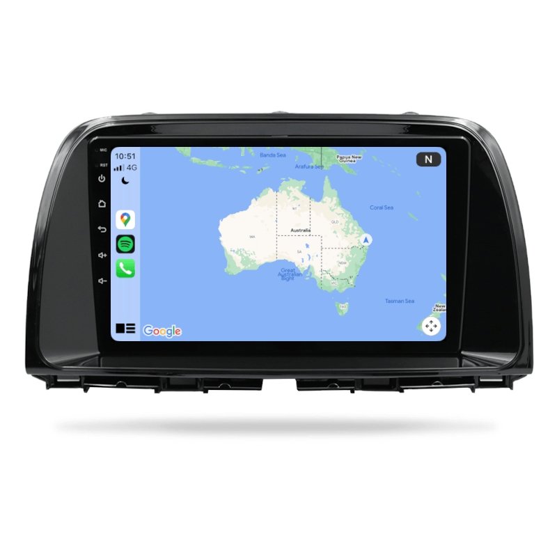 Mazda CX5 2012-2014 - Premium Head Unit Upgrade Kit: Radio Infotainment System with Wired & Wireless Apple CarPlay and Android Auto Compatibility - baeumer technologies