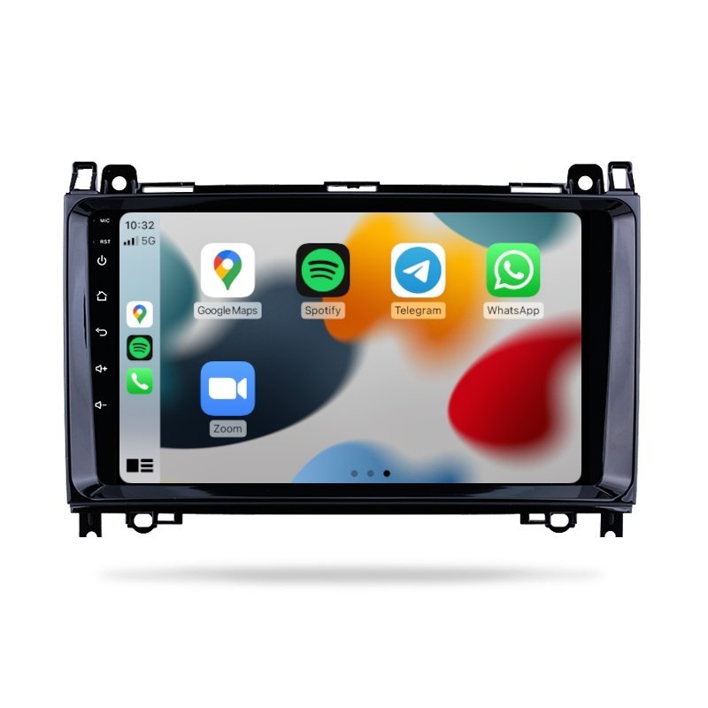 Mercedes Benz Viano 2008-2011 - Premium Head Unit Upgrade Kit: Radio Infotainment System with Wired & Wireless Apple CarPlay and Android Auto Compatibility - baeumer technologies