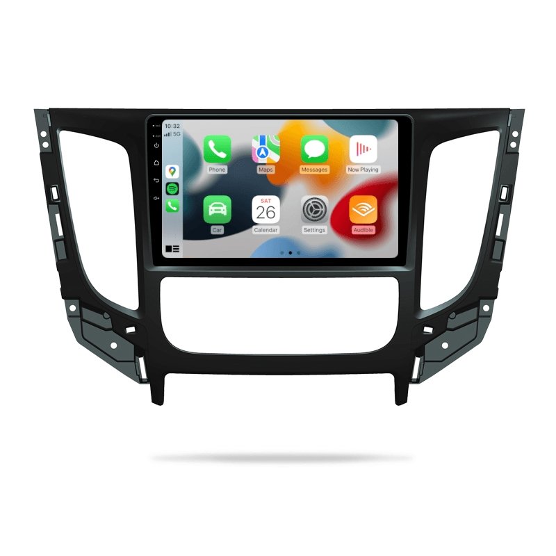 Mitsubishi Challenger 2015-2019 QE AUTOMATIC AC - Premium Head Unit Upgrade Kit: Radio Infotainment System with Wired & Wireless Apple CarPlay and Android Auto Compatibility - baeumer technologies