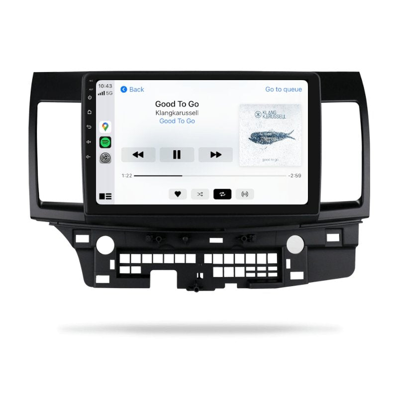 Mitsubishi Lancer 2007-2013 CJ - Premium Head Unit Upgrade Kit: Radio Infotainment System with Wired & Wireless Apple CarPlay and Android Auto Compatibility - baeumer technologies