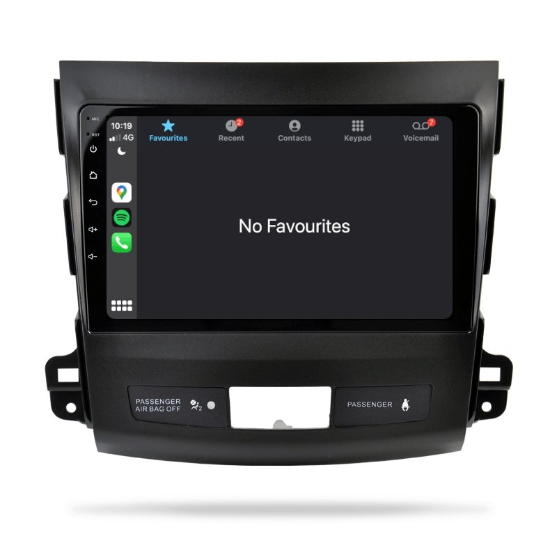 Mitsubishi Outlander 2007-2012 ZG ZH - Premium Head Unit Upgrade Kit: Radio Infotainment System with Wired & Wireless Apple CarPlay and Android Auto Compatibility - baeumer technologies
