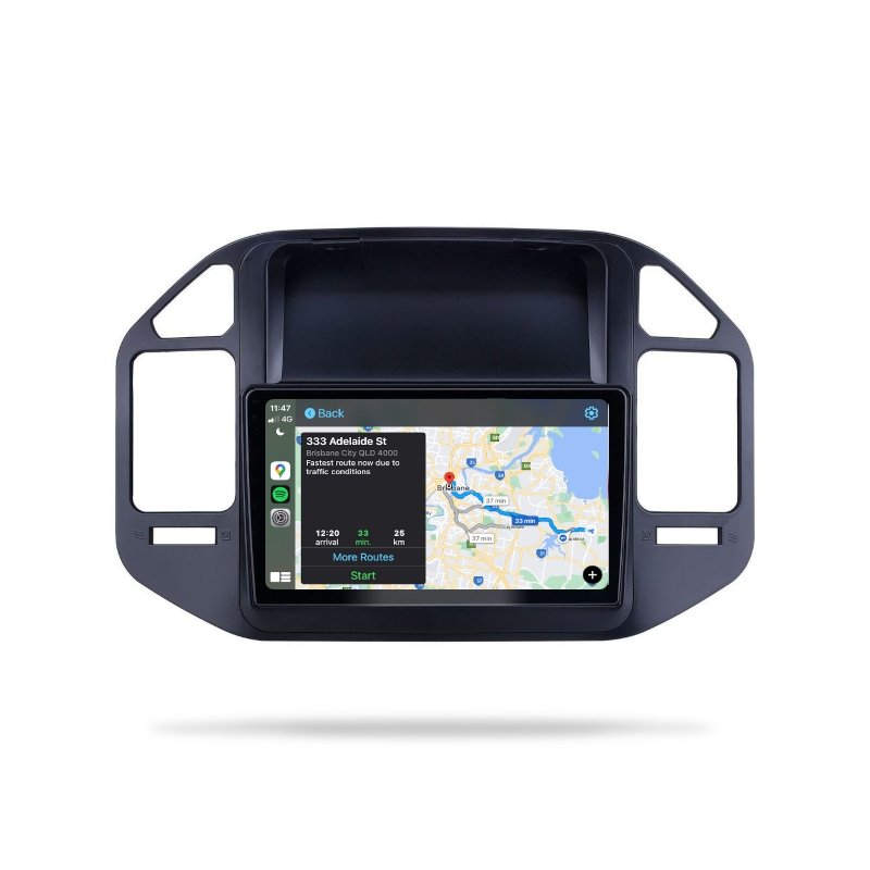 Mitsubishi Pajero NP Exceed 2000 - 2006 - Premium Head Unit Upgrade Kit: Radio Infotainment System with Wired & Wireless Apple CarPlay and Android Auto Compatibility - baeumer technologies