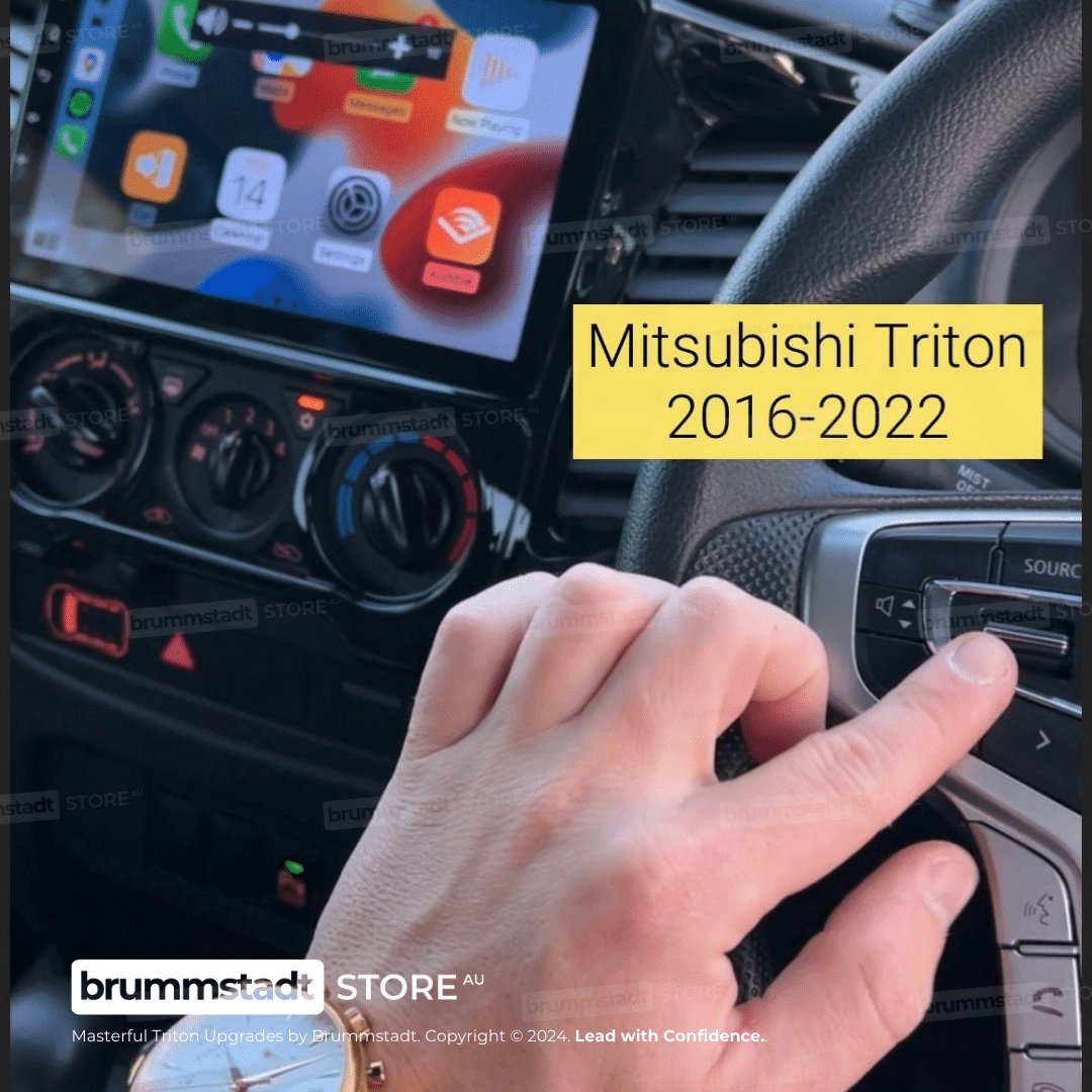 Mitsubishi Triton 2016-2022 - Premium Head Unit Upgrade Kit: Radio Infotainment System with Wired & Wireless Apple CarPlay and Android Auto Compatibility - baeumer technologies