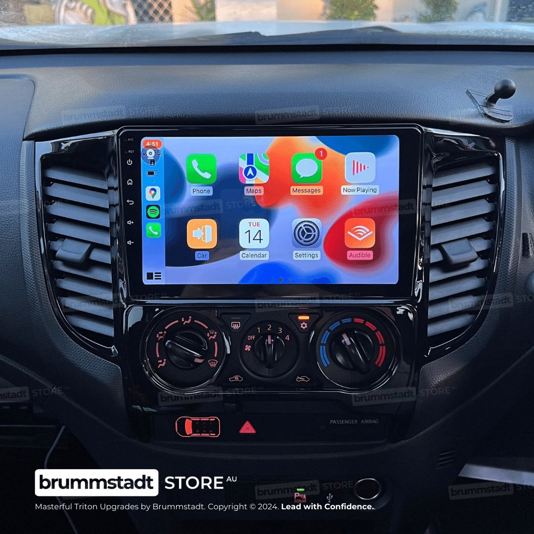 Mitsubishi Triton 2016-2022 - Premium Head Unit Upgrade Kit: Radio Infotainment System with Wired & Wireless Apple CarPlay and Android Auto Compatibility - baeumer technologies