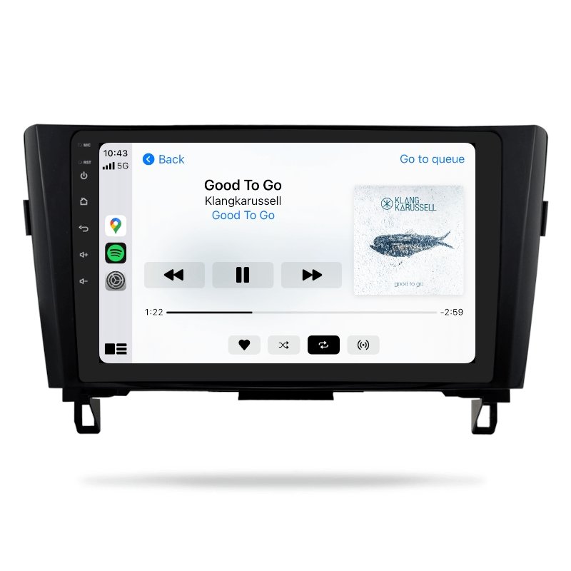 Nissan Qashqai 2014-2019 - Premium Head Unit Upgrade Kit: Radio Infotainment System with Wired & Wireless Apple CarPlay and Android Auto Compatibility - baeumer technologies