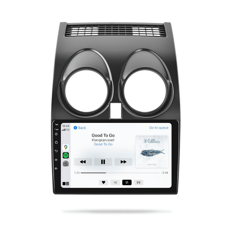 Nissan Qashqai J10 - Premium Head Unit Upgrade Kit: Radio Infotainment System with Wired & Wireless Apple CarPlay and Android Auto Compatibility - baeumer technologies