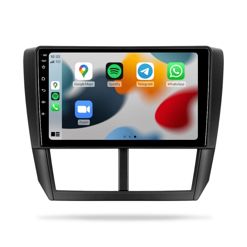 Subaru Impreza 2007-2011 GE GH GR GV - Premium Head Unit Upgrade Kit: Radio Infotainment System with Wired & Wireless Apple CarPlay and Android Auto Compatibility - baeumer technologies