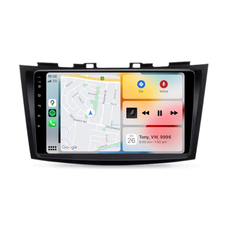 Suzuki Swift 2011-2017 - Premium Head Unit Upgrade Kit: Radio Infotainment System with Wired & Wireless Apple CarPlay and Android Auto Compatibility - baeumer technologies
