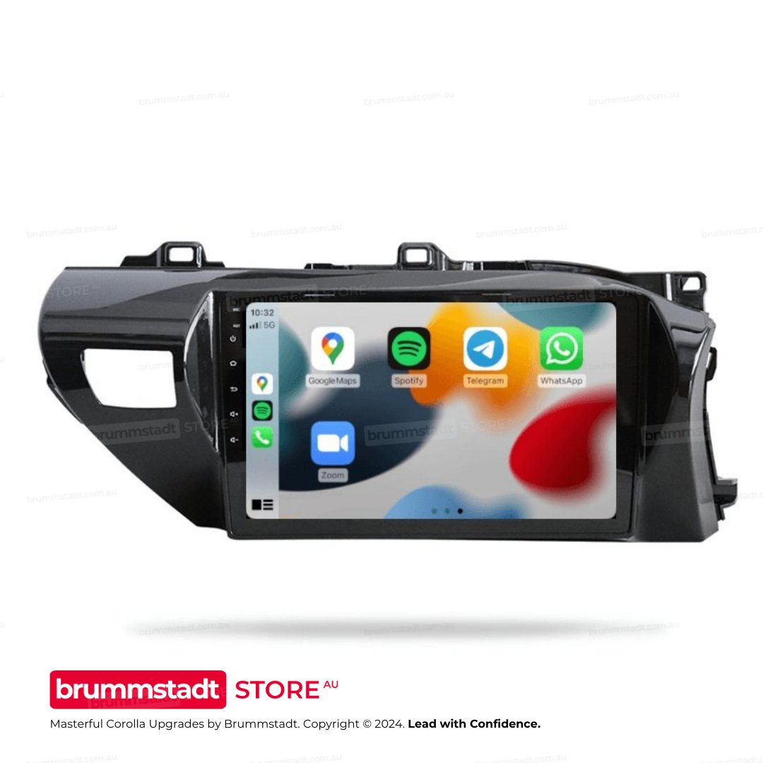 Toyota Corolla Hatch 2012-2015 - Premium Head Unit Upgrade Kit: Radio Infotainment System with Wired & Wireless Apple CarPlay and Android Auto Compatibility - baeumer technologies